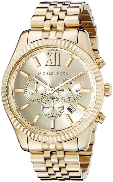 michael kors herrenuhr blau gold|Michael Kors watches men.